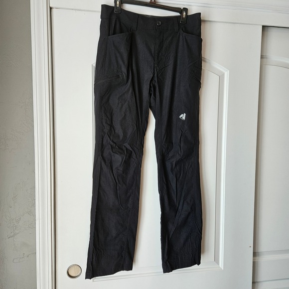 Eddie Bauer Pants Mens 33x34 First Ascent Black Outdoors Stretch Cargo Hiking - Picture 1 of 7